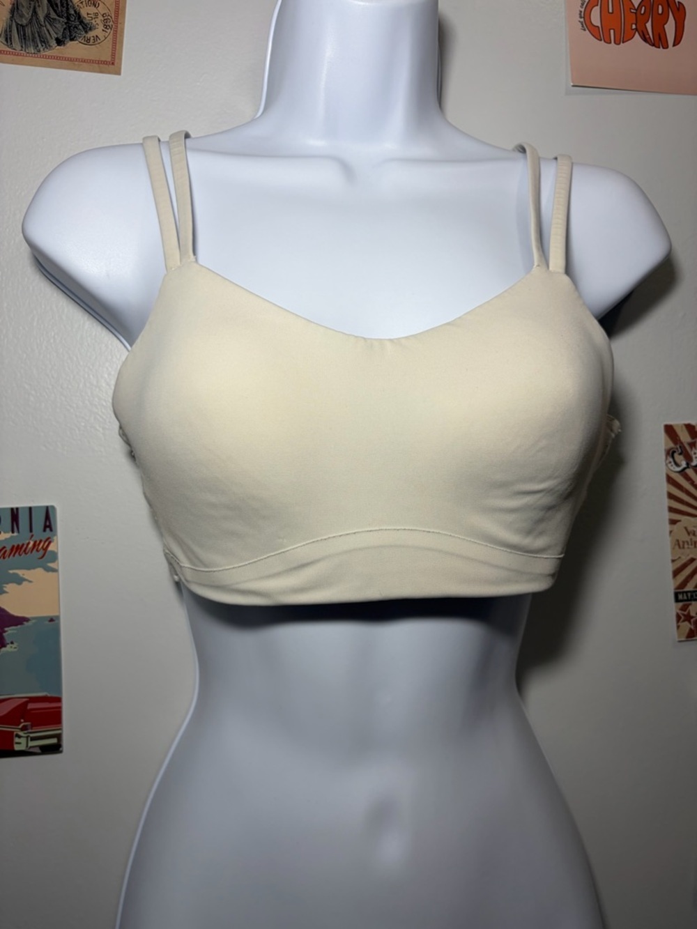 lululemon athletica Double Strap Light Cream Bralette
